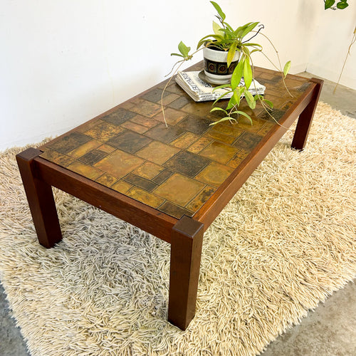 COPPER TOP COFFEE TABLE