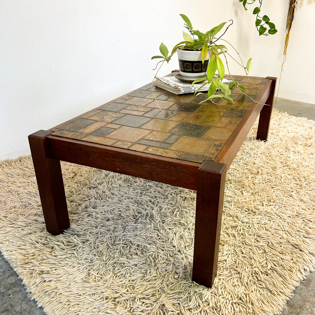 COPPER TOP COFFEE TABLE