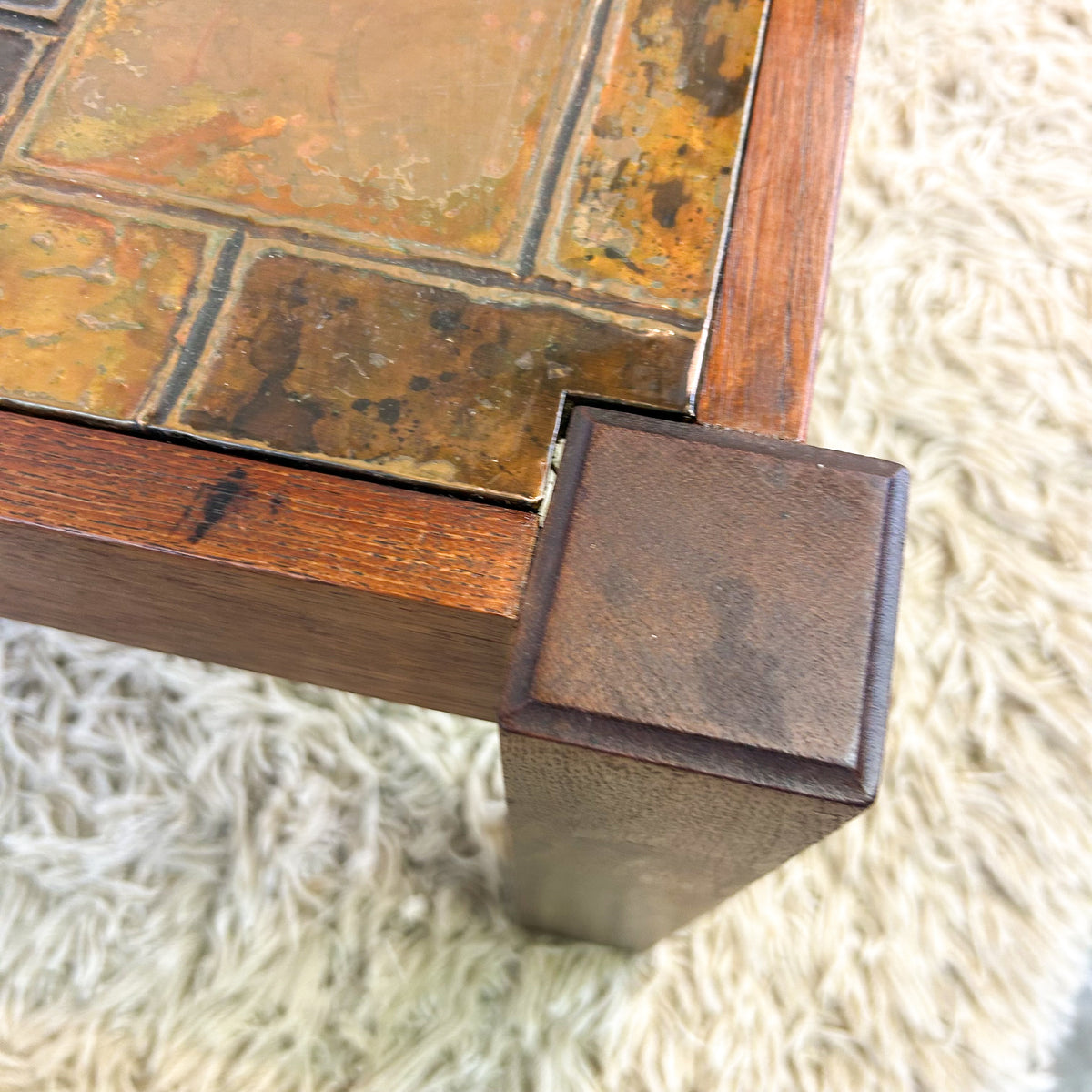 COPPER TOP COFFEE TABLE