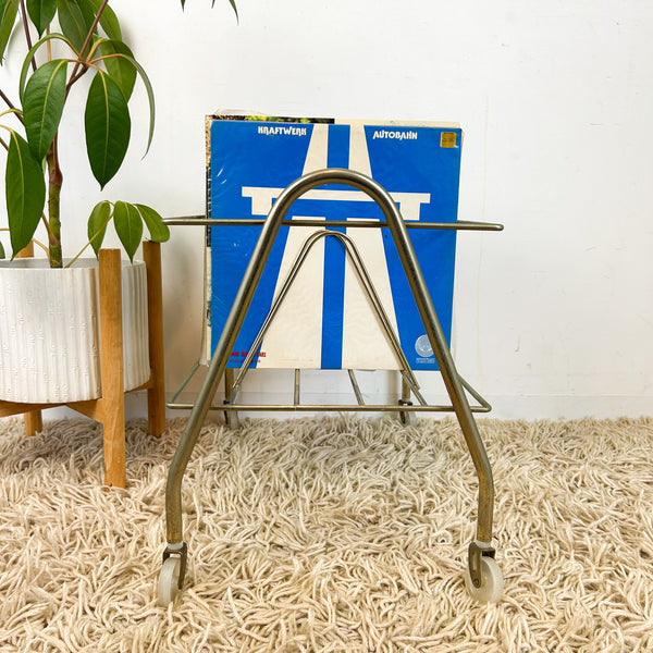 BRASS VINYL RECORD RACK
