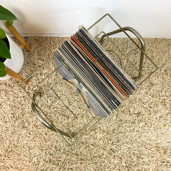 BRASS VINYL RECORD RACK