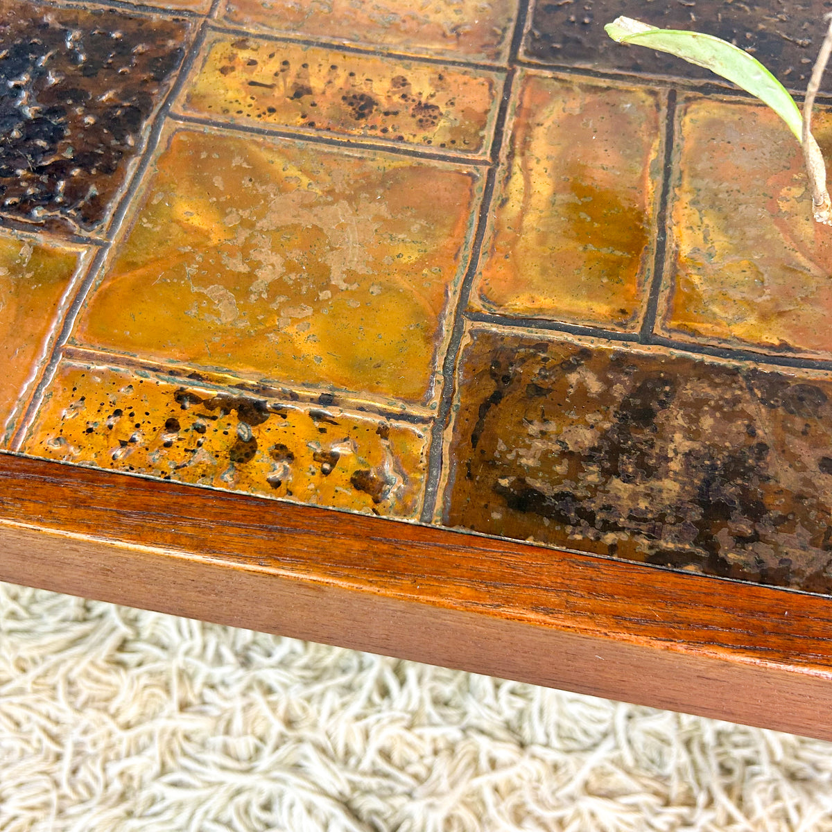 COPPER TOP COFFEE TABLE
