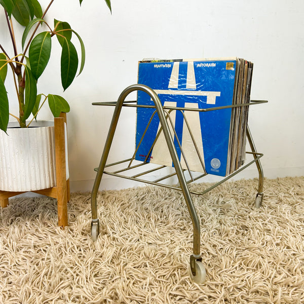 BRASS VINYL RECORD RACK