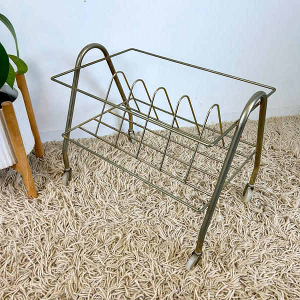 BRASS VINYL RECORD RACK