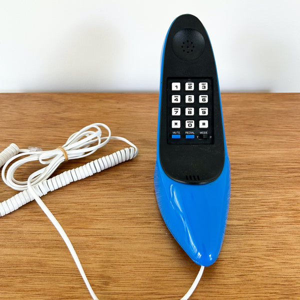 1980s COLUMBIA SHOE PHONE BLUE