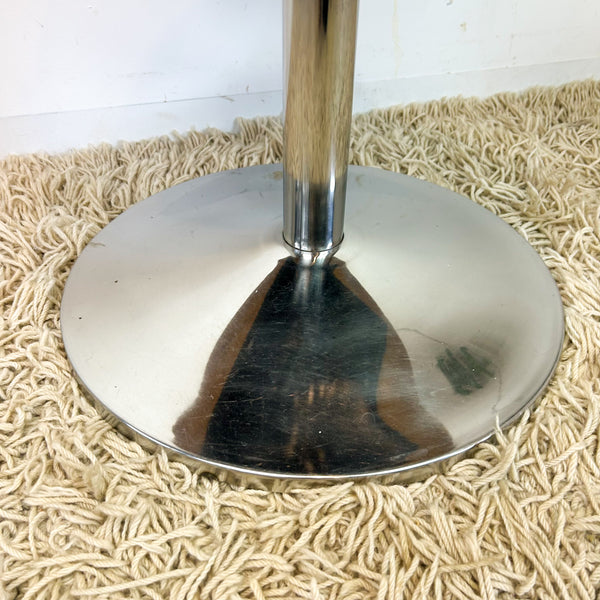 TIMBER & CHROME SIDE TABLE