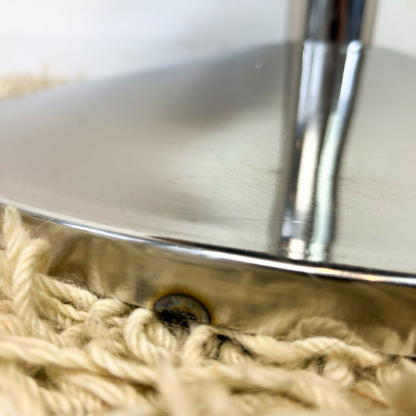 TIMBER & CHROME SIDE TABLE