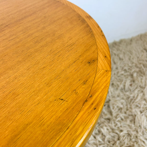 TIMBER & CHROME SIDE TABLE