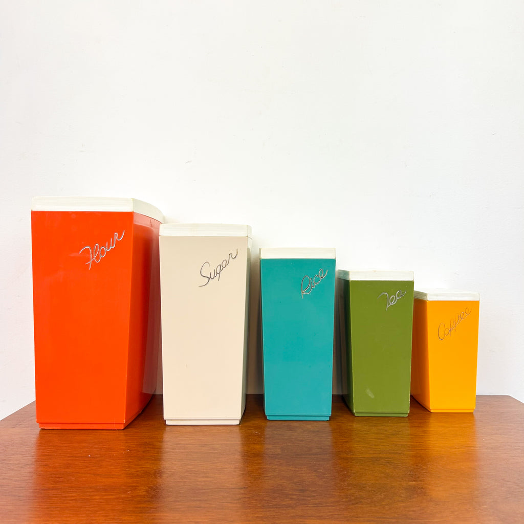 CAPRI PLASTIC CANISTER SET - HEY JUDE WORKSHOP • Vintage furniture & objects Melbourne