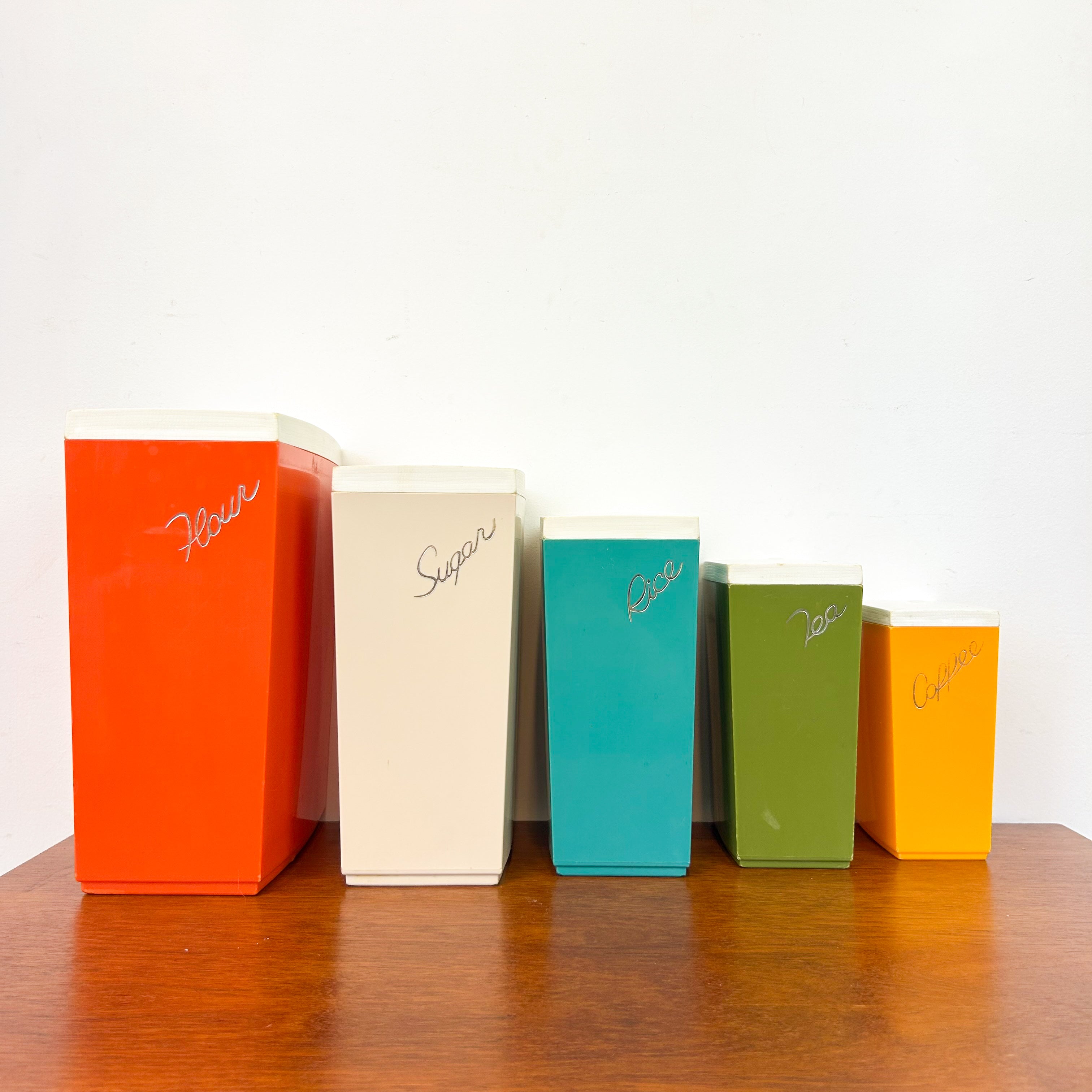 CAPRI PLASTIC CANISTER SET - HEY JUDE WORKSHOP • Vintage furniture & objects Melbourne