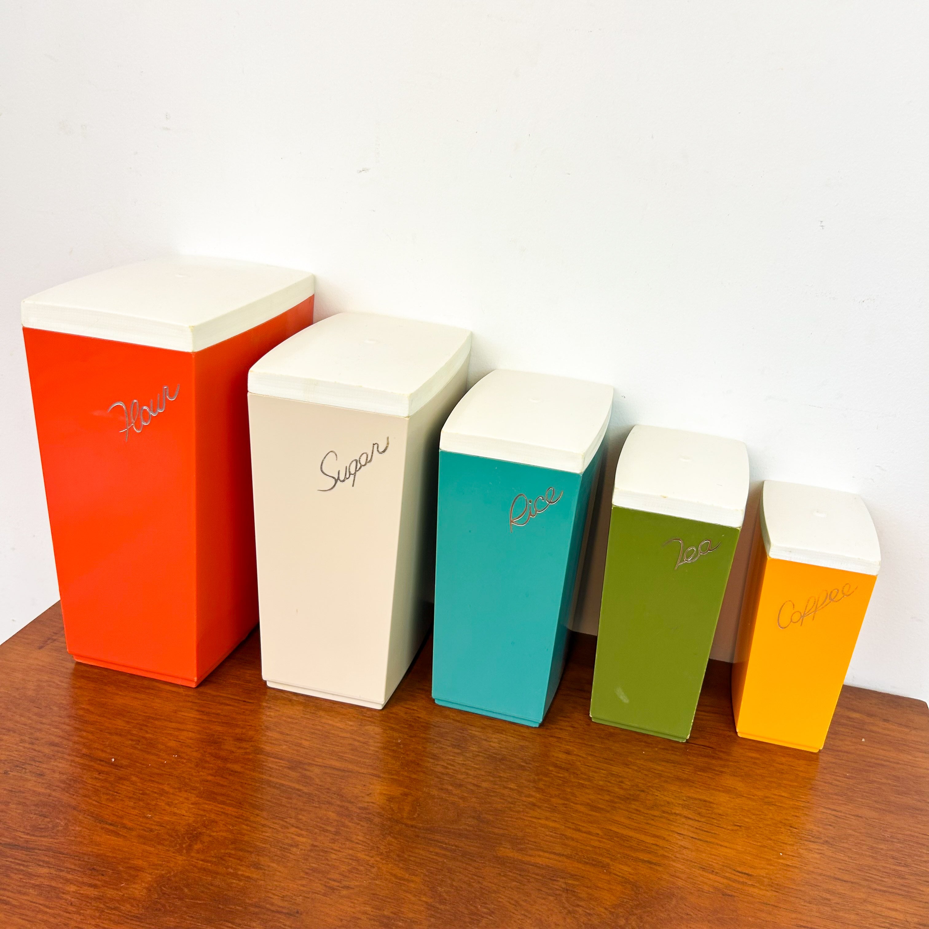 CAPRI PLASTIC CANISTER SET - HEY JUDE WORKSHOP • Vintage furniture & objects Melbourne