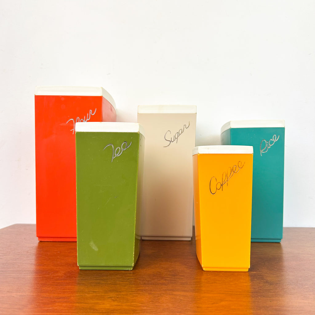 CAPRI PLASTIC CANISTER SET - HEY JUDE WORKSHOP • Vintage furniture & objects Melbourne