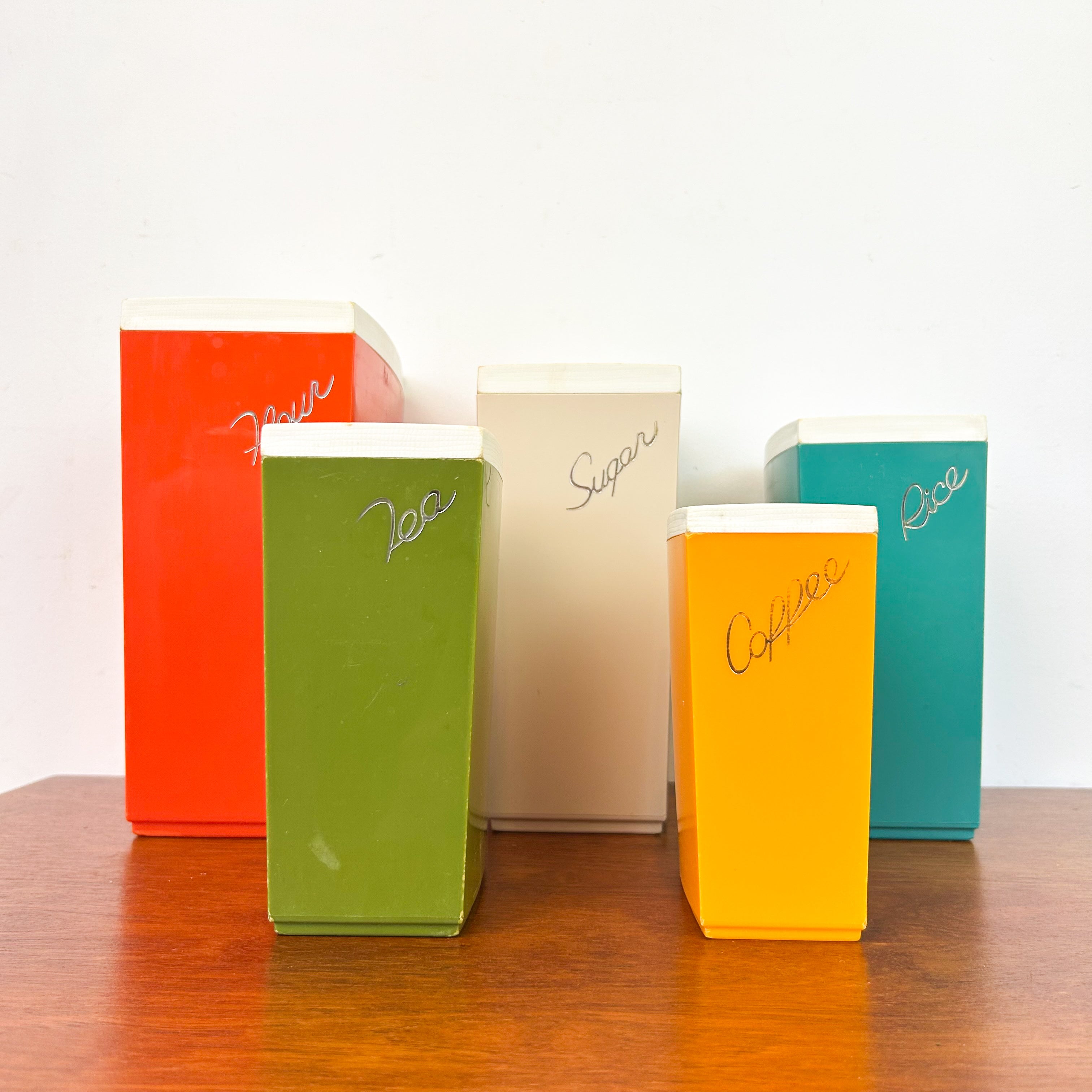 CAPRI PLASTIC CANISTER SET - HEY JUDE WORKSHOP • Vintage furniture & objects Melbourne