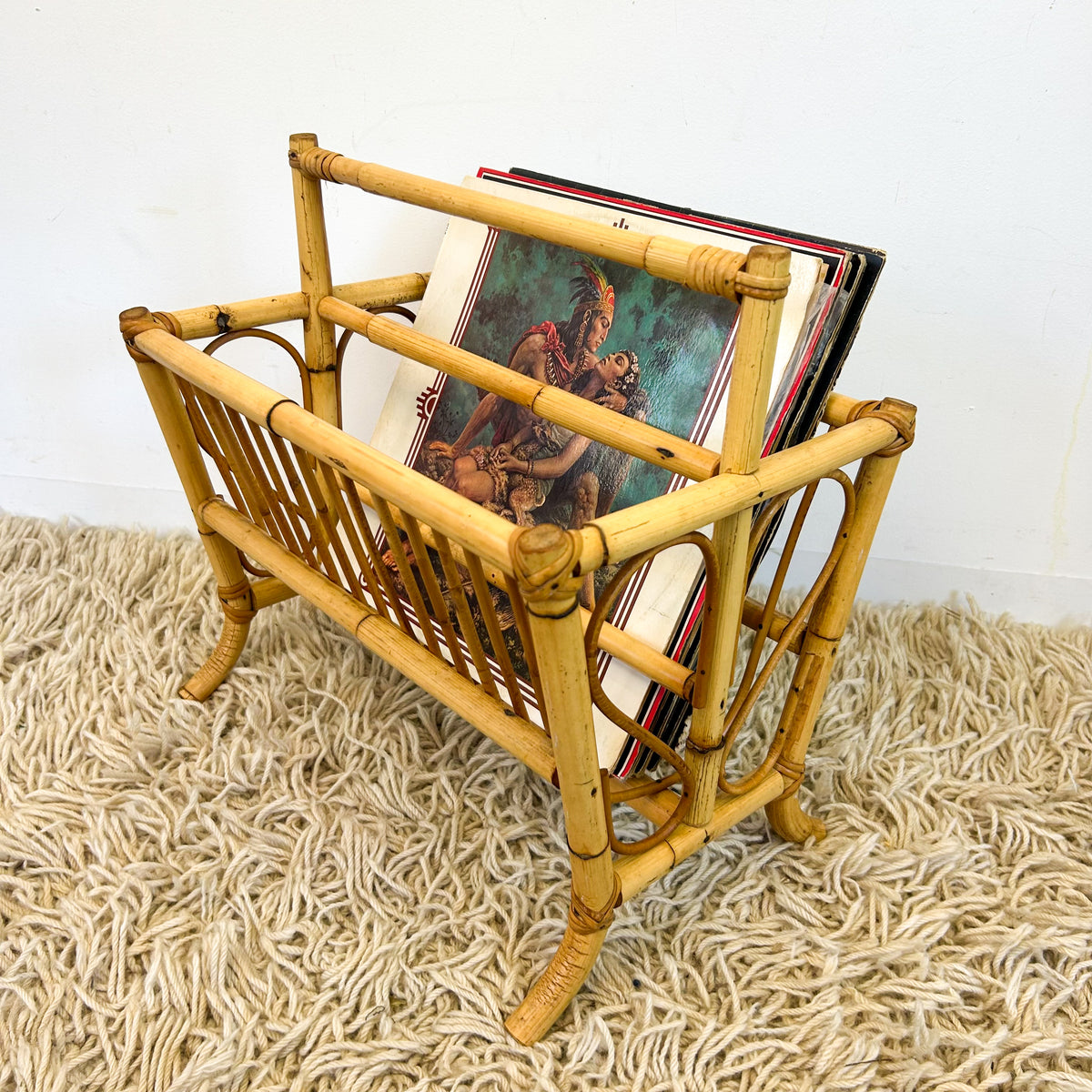 CANE MAGAZINE RACK - HEY JUDE WORKSHOP • Vintage furniture & objects Melbourne