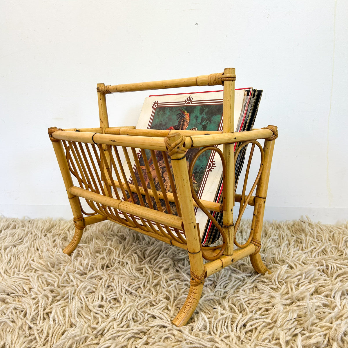CANE MAGAZINE RACK - HEY JUDE WORKSHOP • Vintage furniture & objects Melbourne