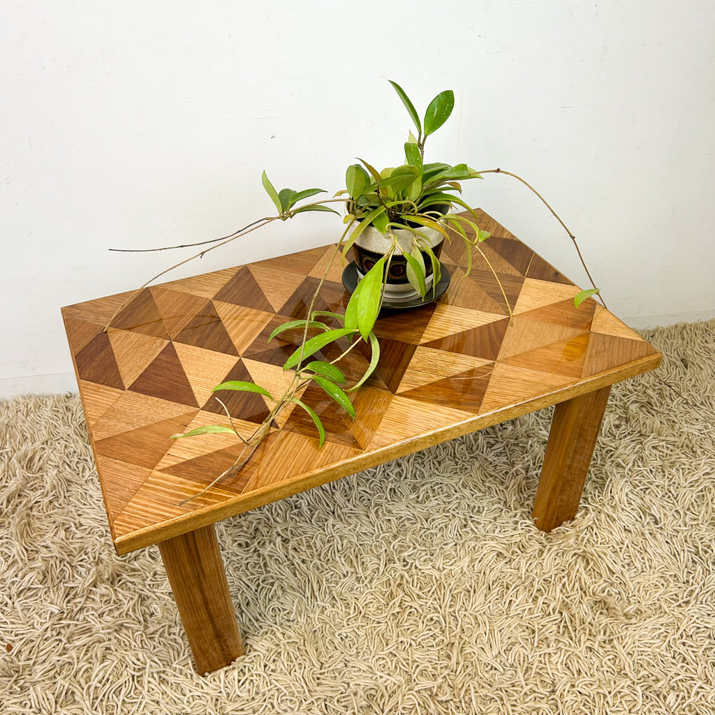TIMBER INLAID COFFEE TABLE - HEY JUDE WORKSHOP • Vintage furniture & objects Melbourne