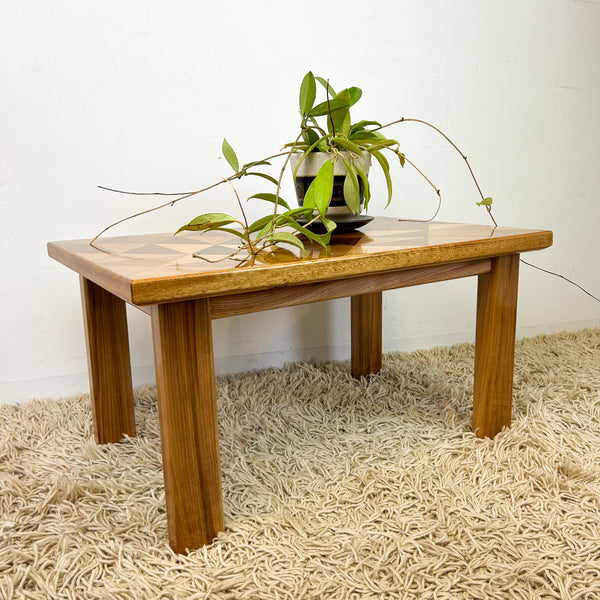 TIMBER INLAID COFFEE TABLE