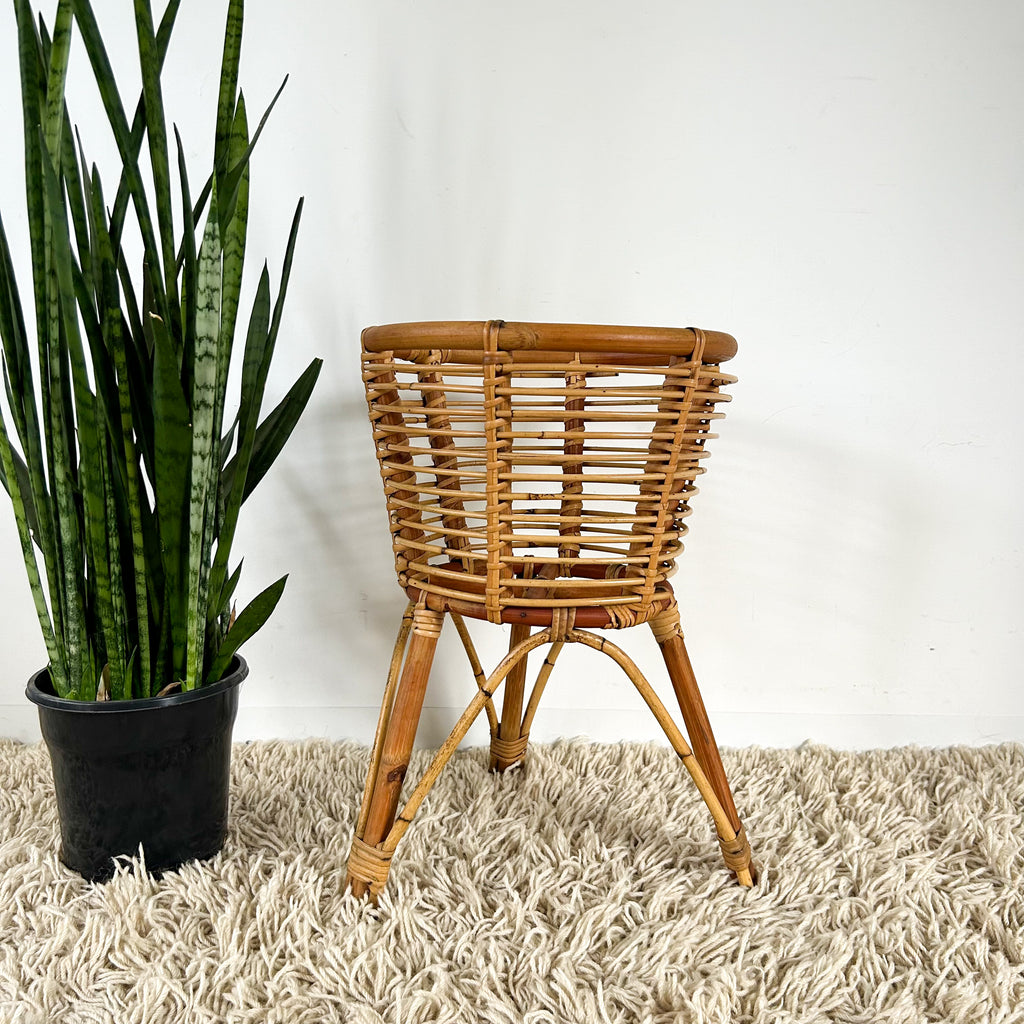 LARGE CANE PLANTER - HEY JUDE WORKSHOP • Vintage furniture & objects Melbourne