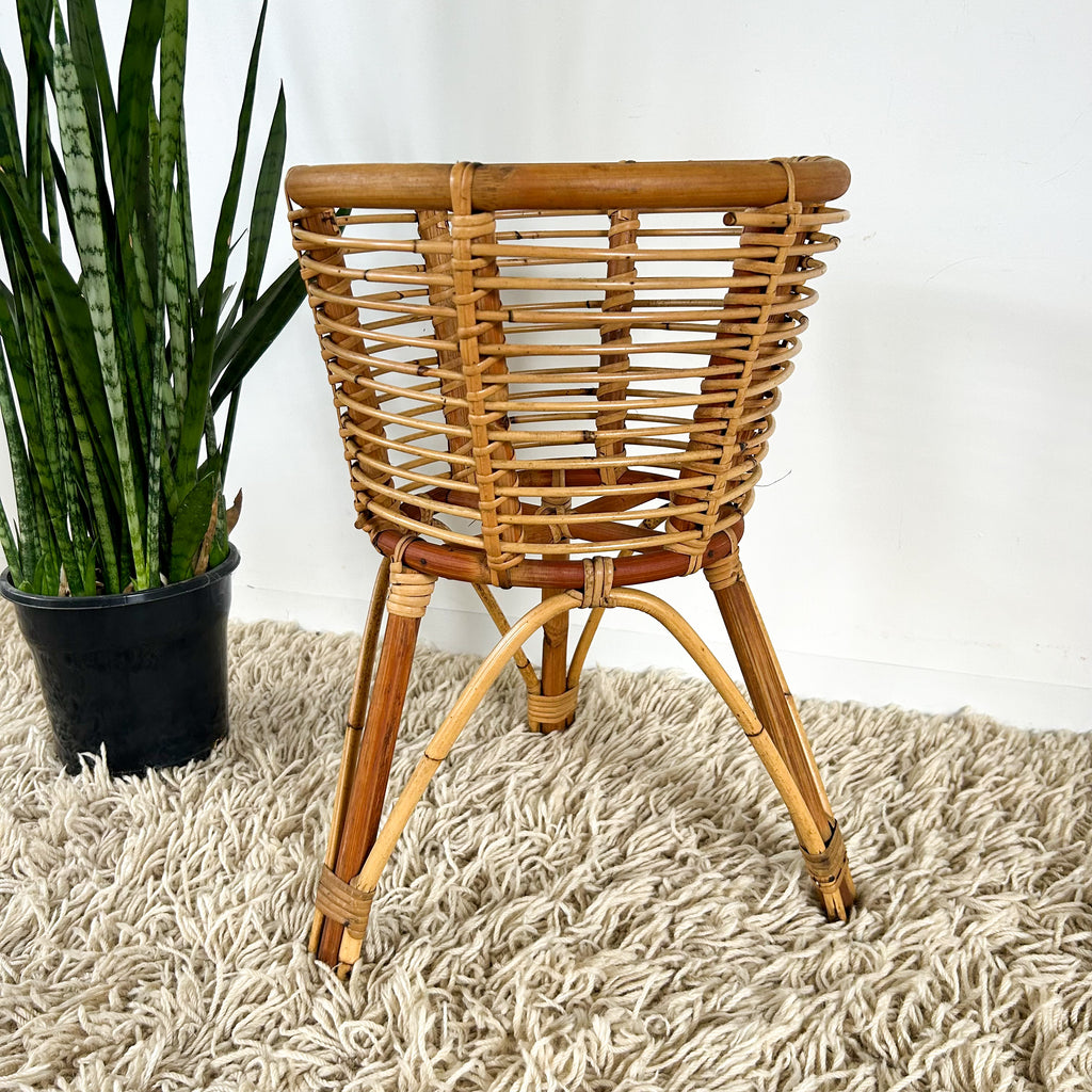 LARGE CANE PLANTER - HEY JUDE WORKSHOP • Vintage furniture & objects Melbourne