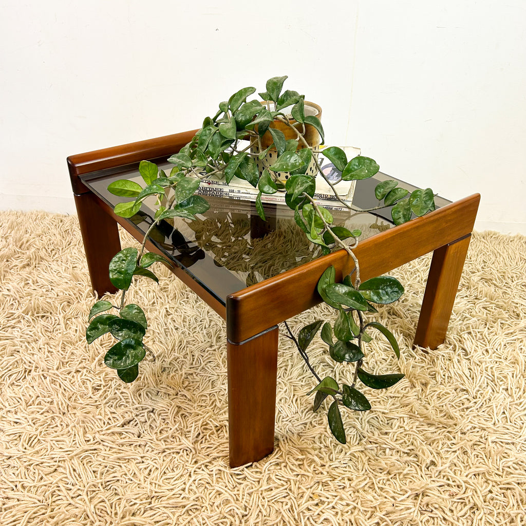 SMOKY GLASS COFFEE TABLE - HEY JUDE WORKSHOP • Vintage furniture & objects Melbourne