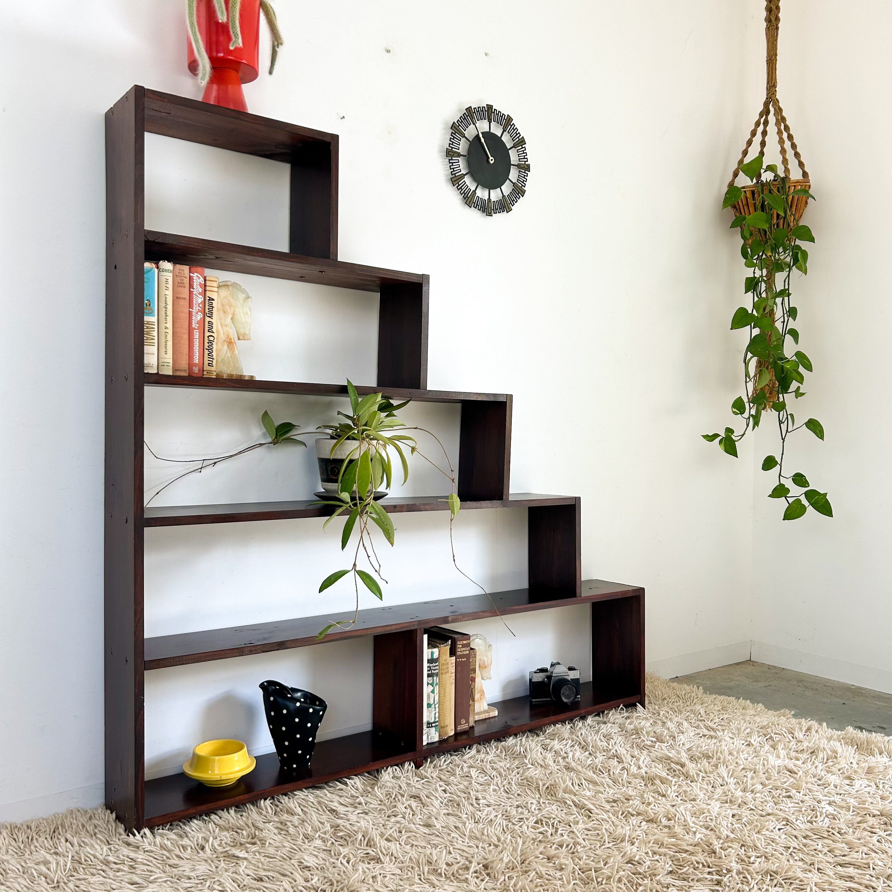 LARGE STEPPED BOOKCASE - HEY JUDE WORKSHOP • Vintage furniture & objects Melbourne