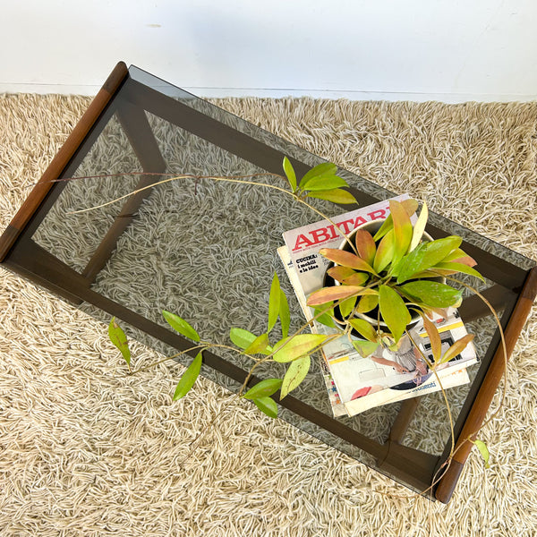 SMOKY GLASS COFFEE TABLE