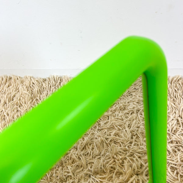 LIME GREEN PLASTIC WALL MIRROR