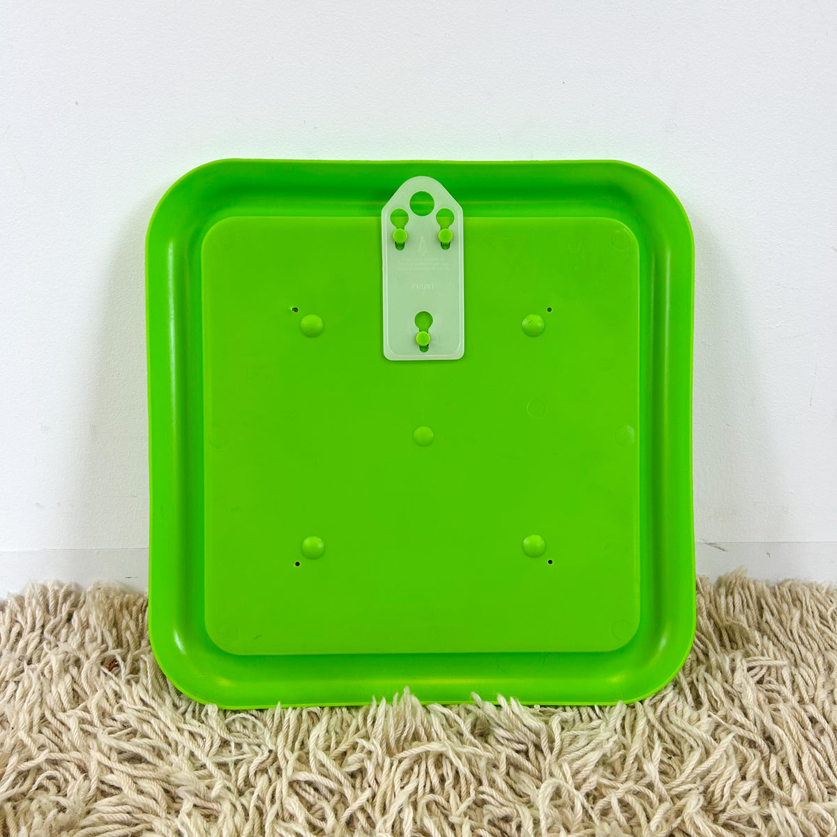 LIME GREEN PLASTIC WALL MIRROR
