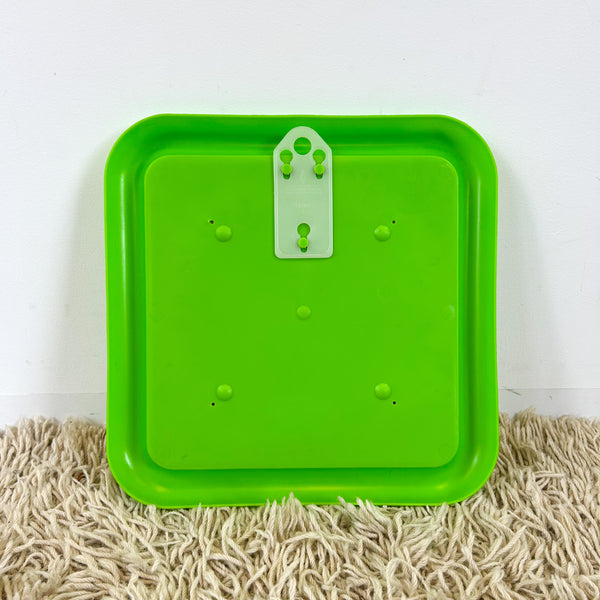 LIME GREEN PLASTIC WALL MIRROR
