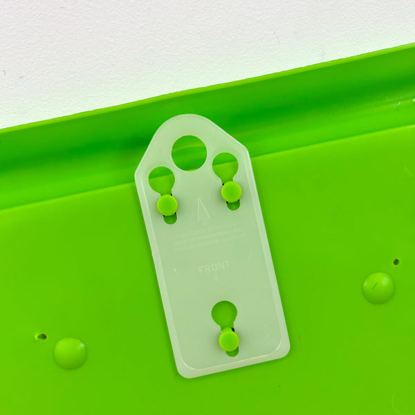 LIME GREEN PLASTIC WALL MIRROR