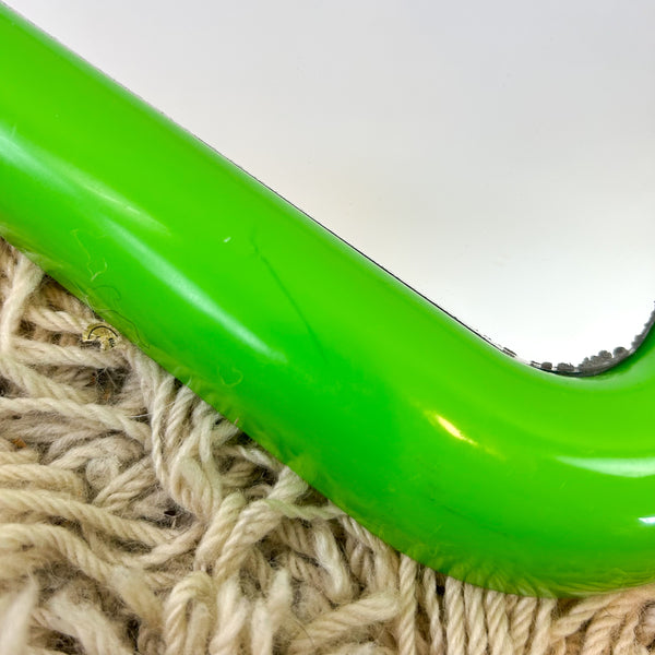 LIME GREEN PLASTIC WALL MIRROR