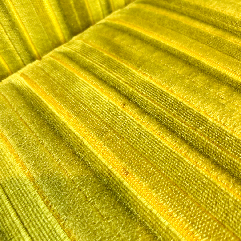 LIME GREEN VELOUR TWO SEATER SOFA - HEY JUDE WORKSHOP • Vintage furniture & objects Melbourne