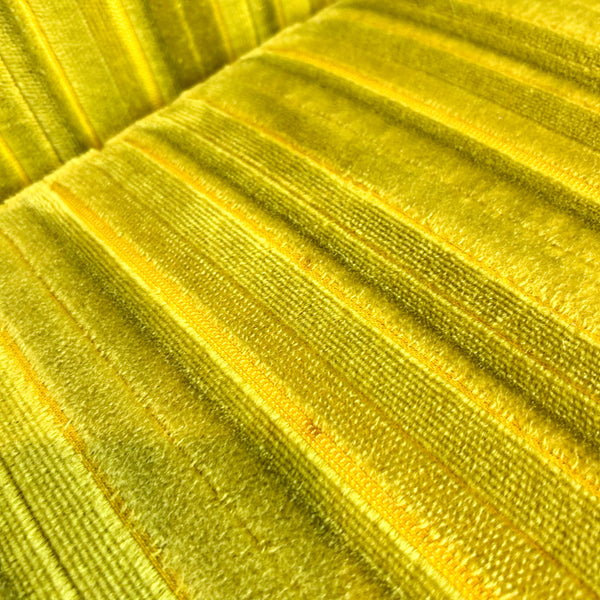 LIME GREEN VELOUR TWO SEATER SOFA