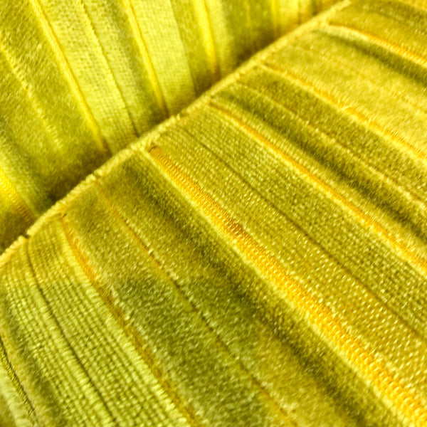 LIME GREEN VELOUR TWO SEATER SOFA