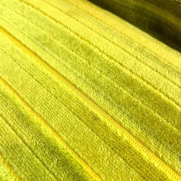 LIME GREEN VELOUR ARMCHAIR