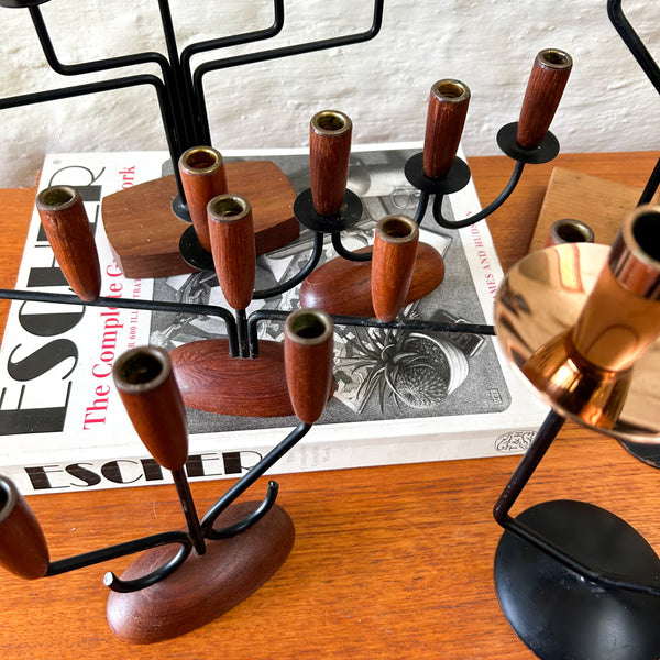 MID CENTURY CANDLE HOLDERS