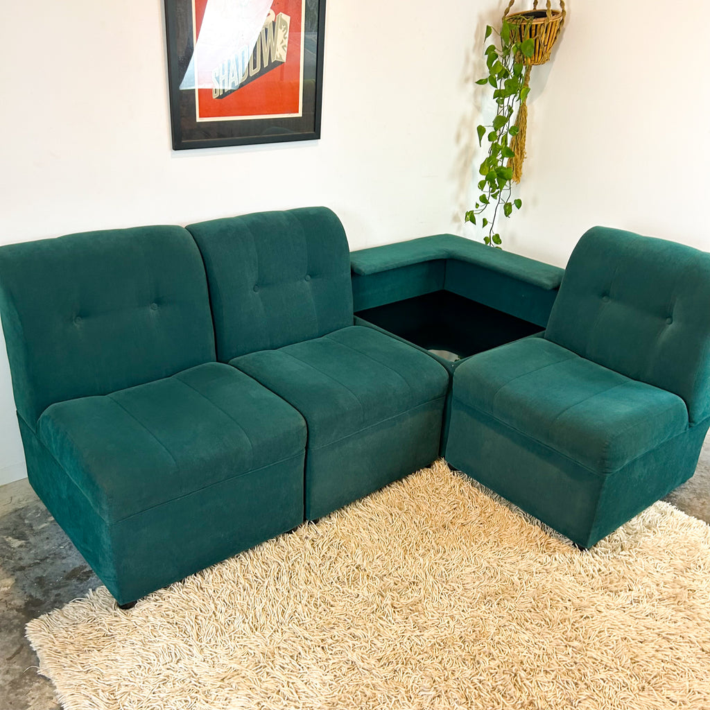 MODULAR SOFA WITH CORNER COFFEE TABLE - HEY JUDE WORKSHOP • Vintage furniture & objects Melbourne