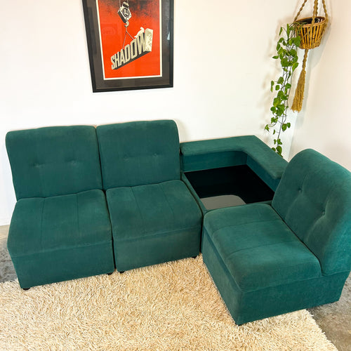 MODULAR SOFA WITH CORNER COFFEE TABLE - HEY JUDE WORKSHOP • Vintage furniture & objects Melbourne
