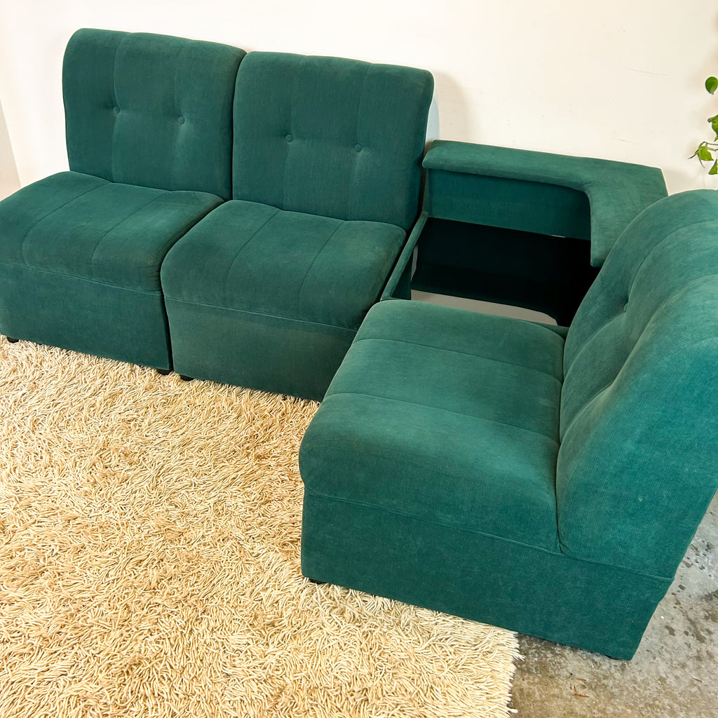 MODULAR SOFA WITH CORNER COFFEE TABLE - HEY JUDE WORKSHOP • Vintage furniture & objects Melbourne