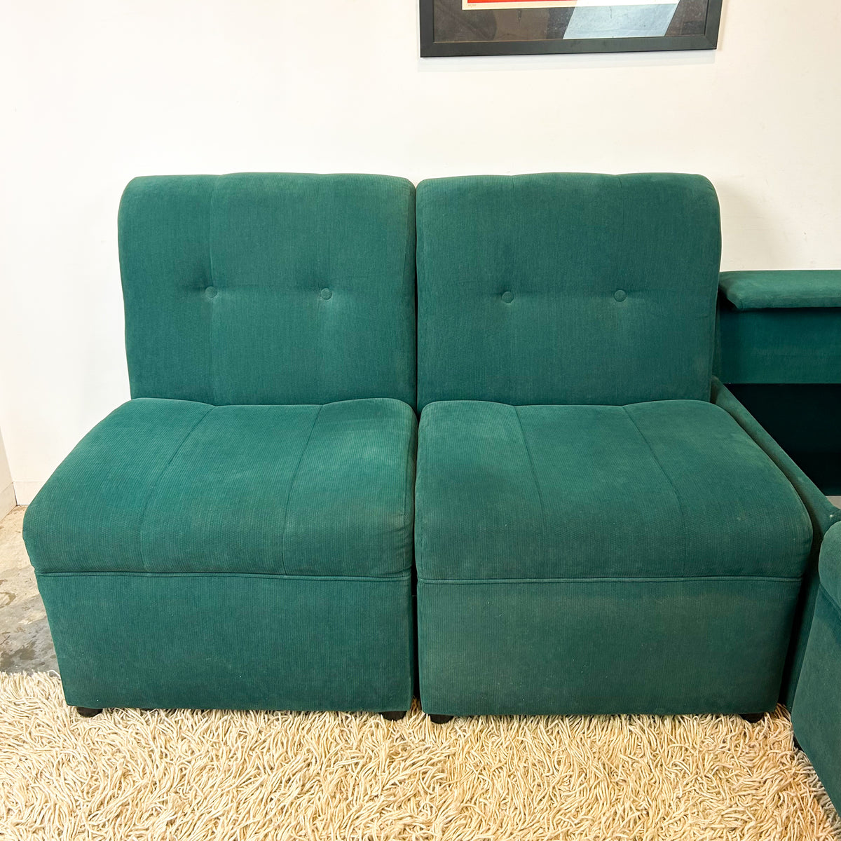 MODULAR SOFA WITH CORNER COFFEE TABLE - HEY JUDE WORKSHOP • Vintage furniture & objects Melbourne