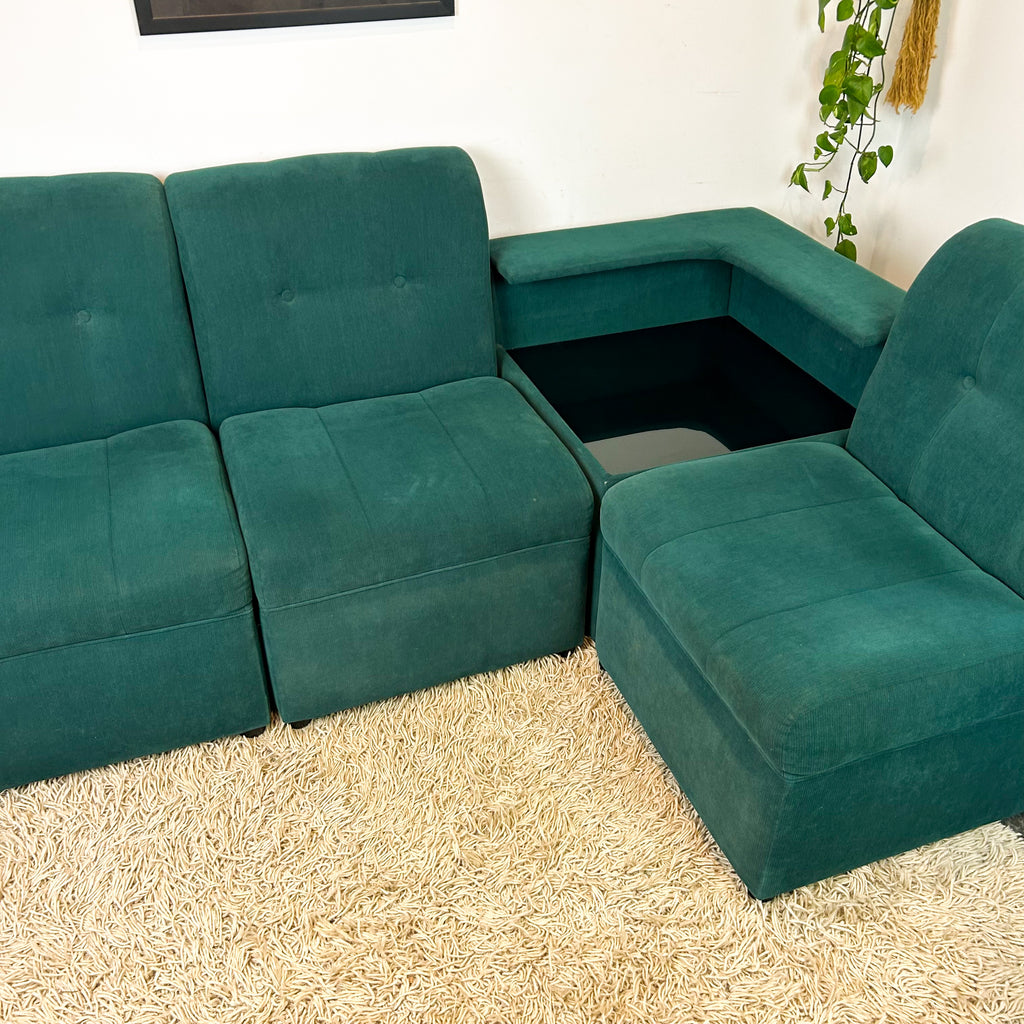 MODULAR SOFA WITH CORNER COFFEE TABLE - HEY JUDE WORKSHOP • Vintage furniture & objects Melbourne