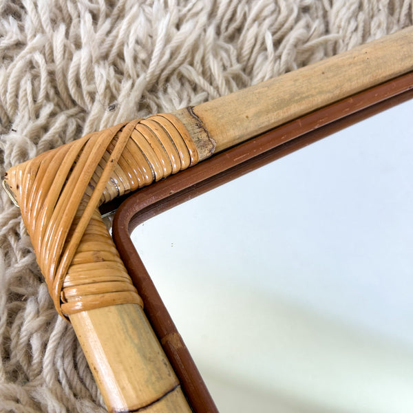 CANE WALL MIRROR