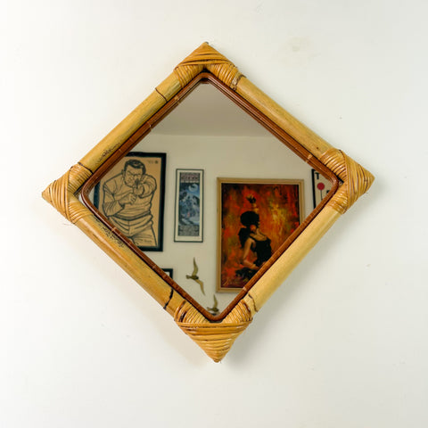 CANE WALL MIRROR