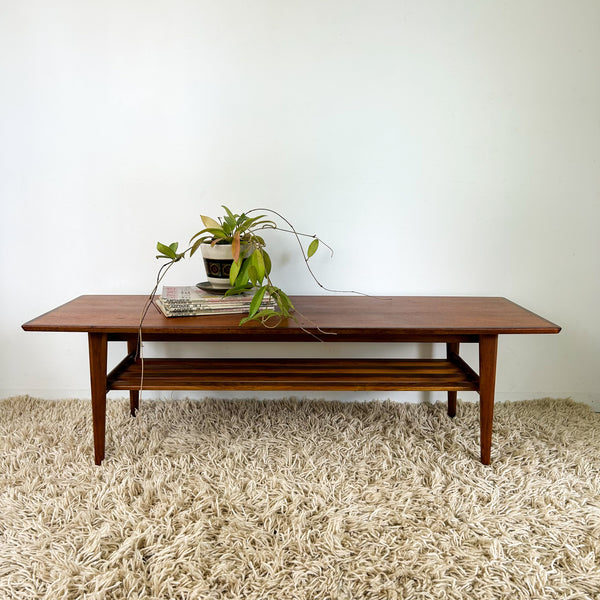 NOBLETT COFFEE TABLE WITH SLATTED MAGAZINE RACK