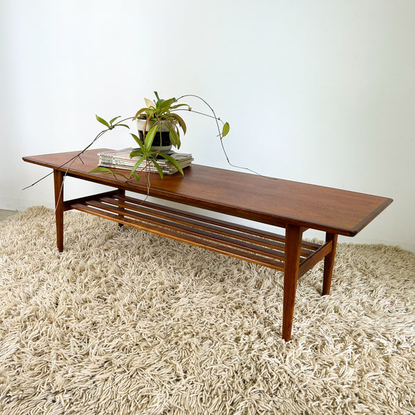 NOBLETT COFFEE TABLE WITH SLATTED MAGAZINE RACK