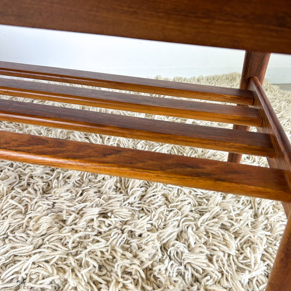 NOBLETT COFFEE TABLE WITH SLATTED MAGAZINE RACK