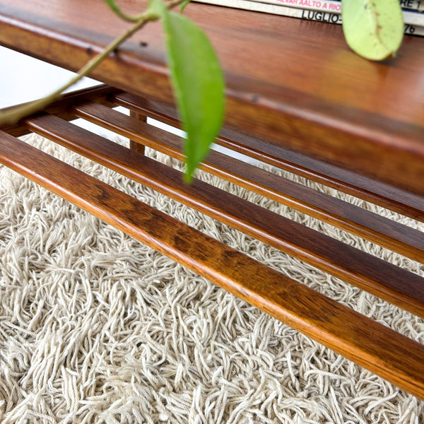 NOBLETT COFFEE TABLE WITH SLATTED MAGAZINE RACK