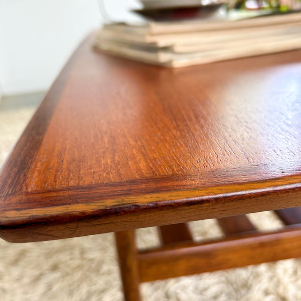 NOBLETT COFFEE TABLE WITH SLATTED MAGAZINE RACK