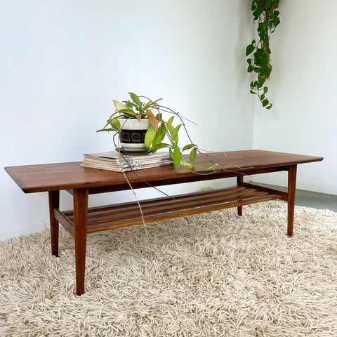 NOBLETT COFFEE TABLE WITH SLATTED MAGAZINE RACK