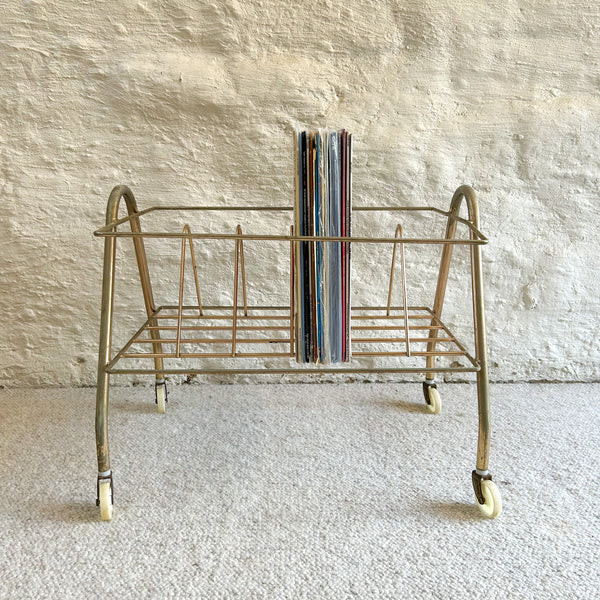 BRASS VINYL RECORD RACK